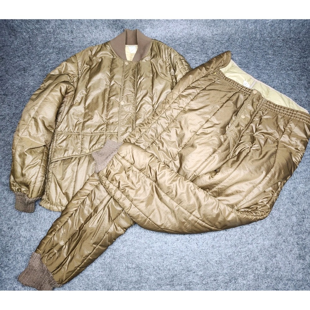 Refrigiwear Mens Vintage Insulated Jacket Pants Cold Weather Brown Medium Large